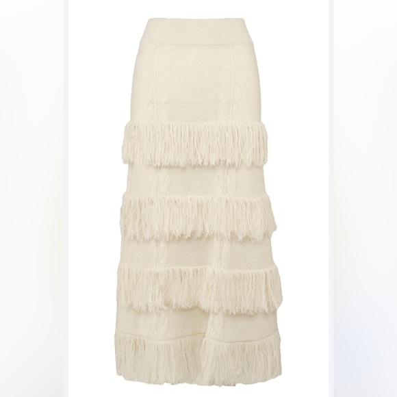 JOHANNA ORTIZ No Doubts Royal Alpaca Midi Skirt Sz XL Women - Picture 7 of 9